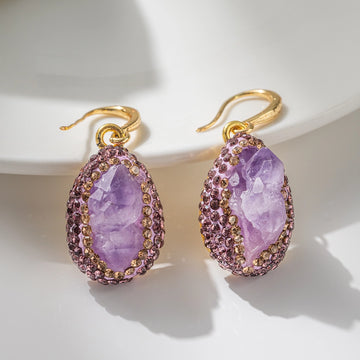 Purple earrings