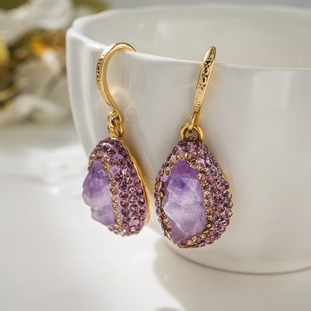 Purple earrings