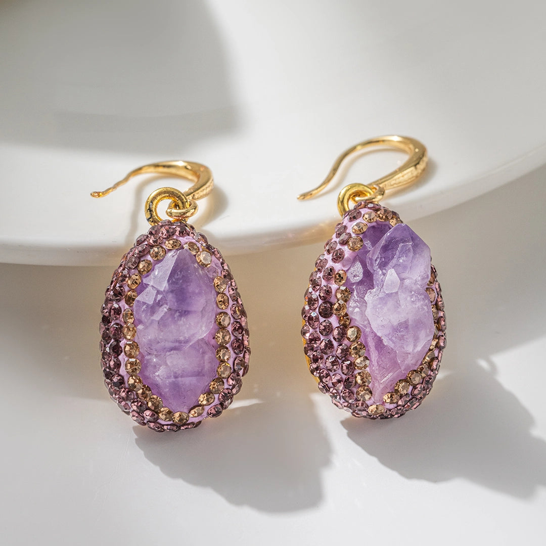 Purple earrings